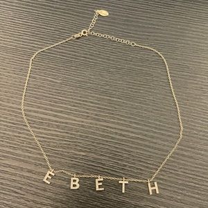 The Sis Kiss “Ebeth” Name Gold Necklace